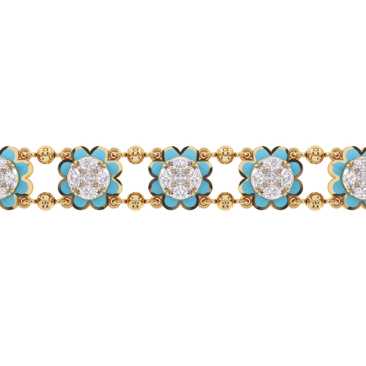 Latest Floral Style Loose Bracelet For Her